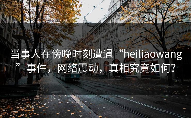 当事人在傍晚时刻遭遇“heiliaowang”事件，网络震动，真相究竟如何？